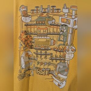 Cat Yellow Graphic T-Shirt